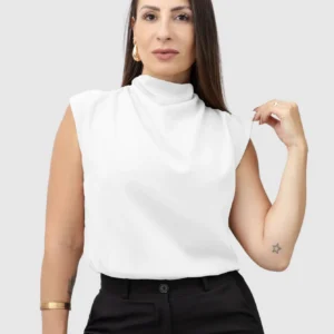 Blusa Social Manga Curta Kiara