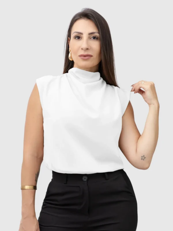 Blusa Social Manga Curta Kiara
